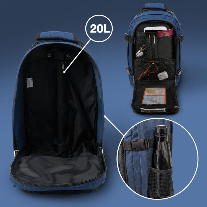 Mini Handbagage Rugzak 30L Onderzit Handbagage met Organiser Vak