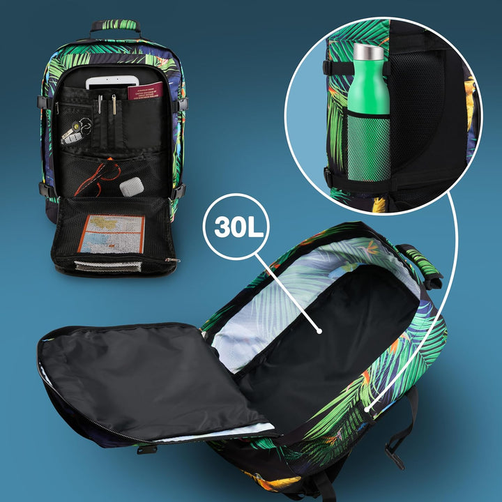 Mini Handbagage Rugzak 30L Onderzit Handbagage met Organiser Vak
