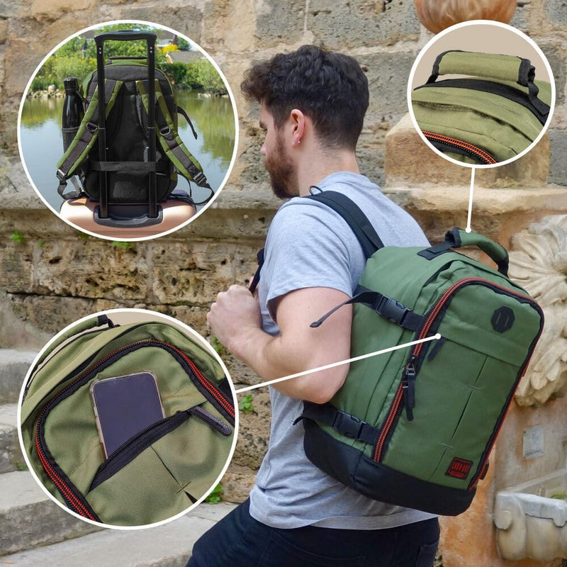 Mini Handbagage Rugzak 30L Onderzit Handbagage met Organiser Vak