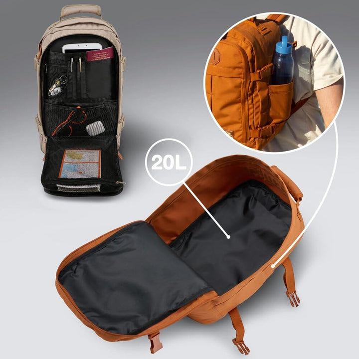 Mini Handbagage Rugzak 30L Onderzit Handbagage met Organiser Vak