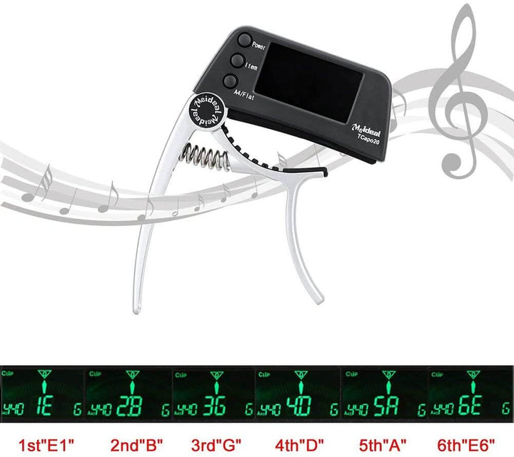 2-in-1 Gitaar Capo & Tuner – TuneGrip