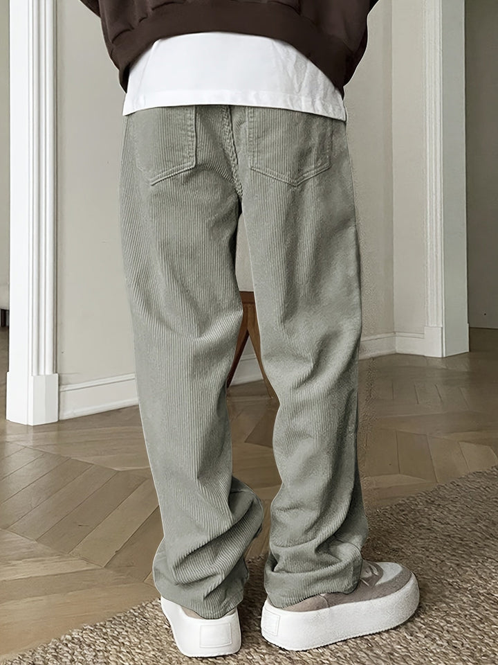 Casual Ribfluweel Herenbroek met Koordsluiting - Mason