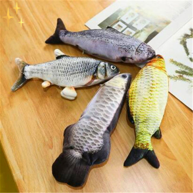 Set van 4 Bewegende Vissen Speeltjes voor Katten -FitFish
