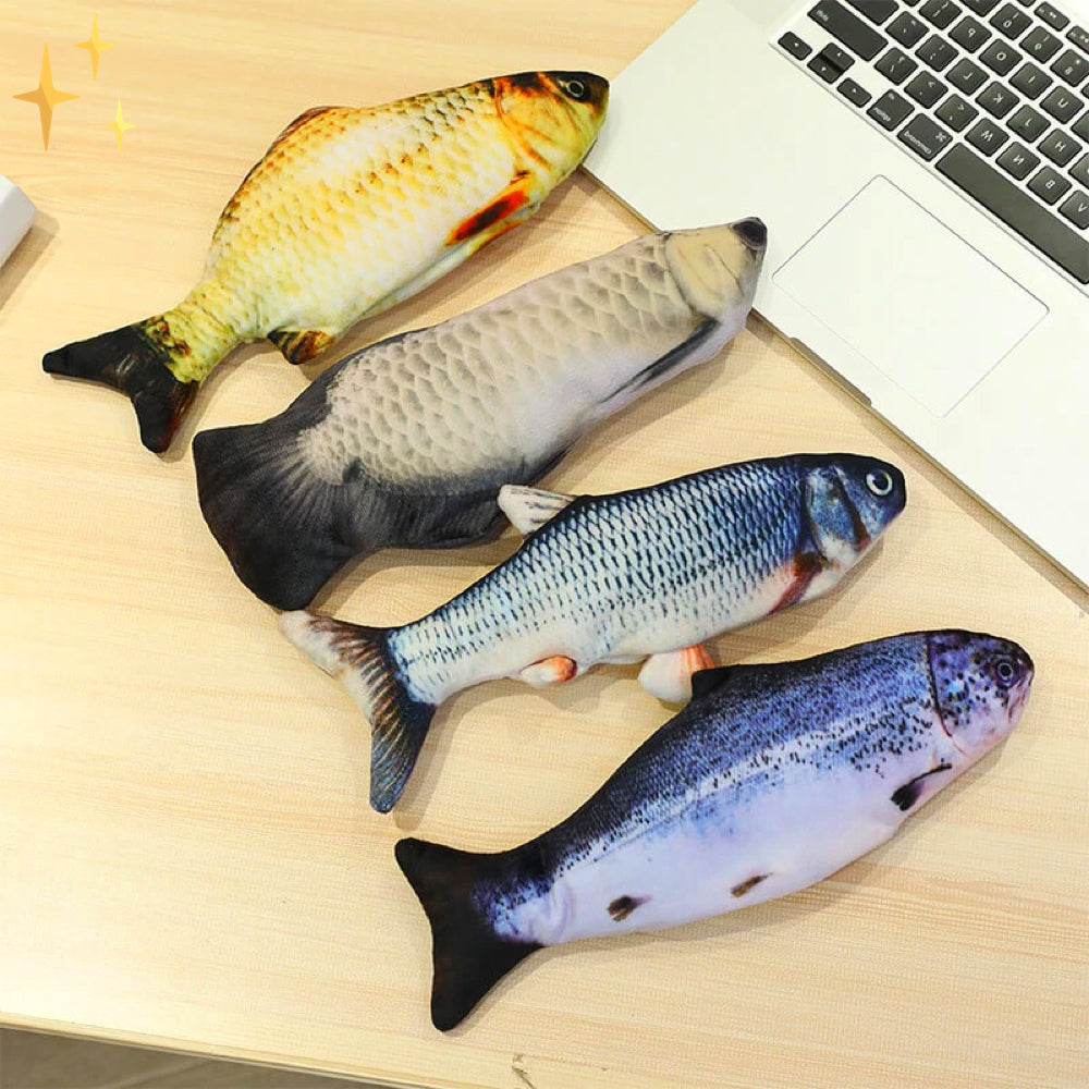 Set van 4 Bewegende Vissen Speeltjes voor Katten -FitFish