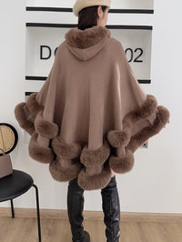 Oversized Furry Cape Jas voor Vrouwen - Fiona