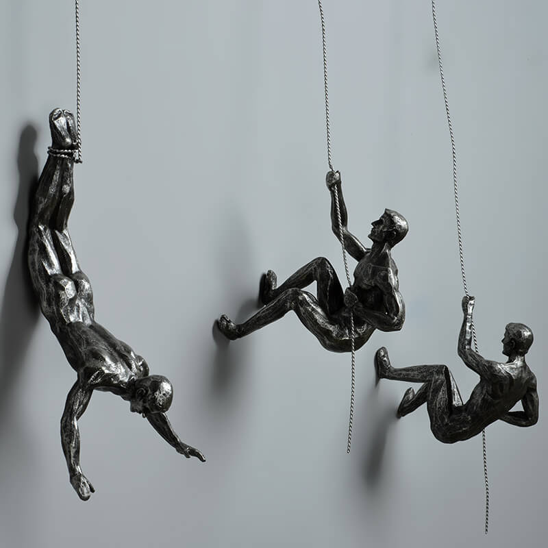 Bergbeklimmer Wandsculptuur – PeakFigures