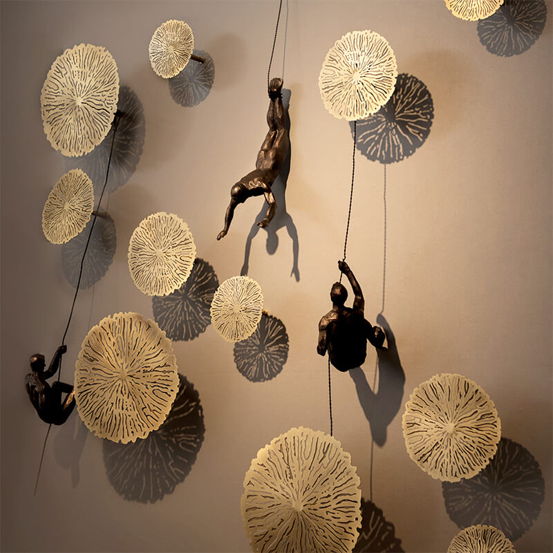 Bergbeklimmer Wandsculptuur – PeakFigures