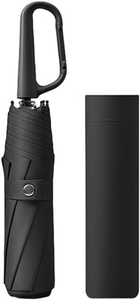 Compact Vouwbare Paraplu met Carabiner Handvat – Ashton