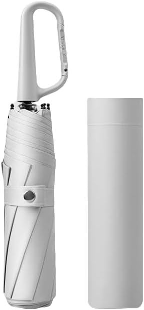 Compact Vouwbare Paraplu met Carabiner Handvat – Ashton