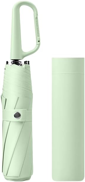 Compact Vouwbare Paraplu met Carabiner Handvat – Ashton