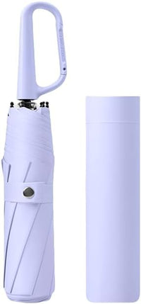 Compact Vouwbare Paraplu met Carabiner Handvat – Ashton