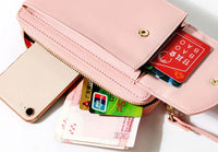 Compact PU Leren Schoudertas met Verstelbare Band