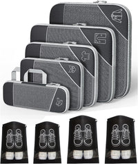 Ruimtebesparende Compressie Inpak Cube Set – 9 Stuks Bagage Organizers