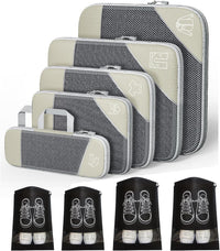 Ruimtebesparende Compressie Inpak Cube Set – 9 Stuks Bagage Organizers