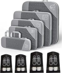 Ruimtebesparende Compressie Inpak Cube Set – 9 Stuks Bagage Organizers