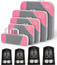 Ruimtebesparende Compressie Inpak Cube Set – 9 Stuks Bagage Organizers