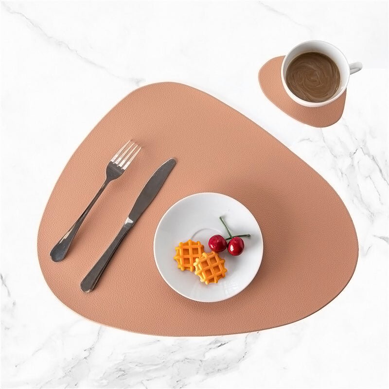 Waterbestendige Leren Placemat Set - Tablevo