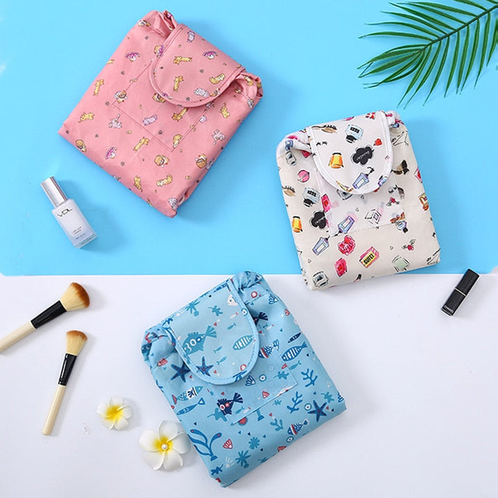 Draagbare Trekkoord Cosmetica- en Toilettas – 1+1 GRATIS Reisorganizer