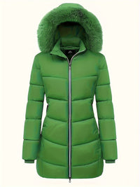 Warme Puffy Jas met Stijlvolle Details - Evelyne