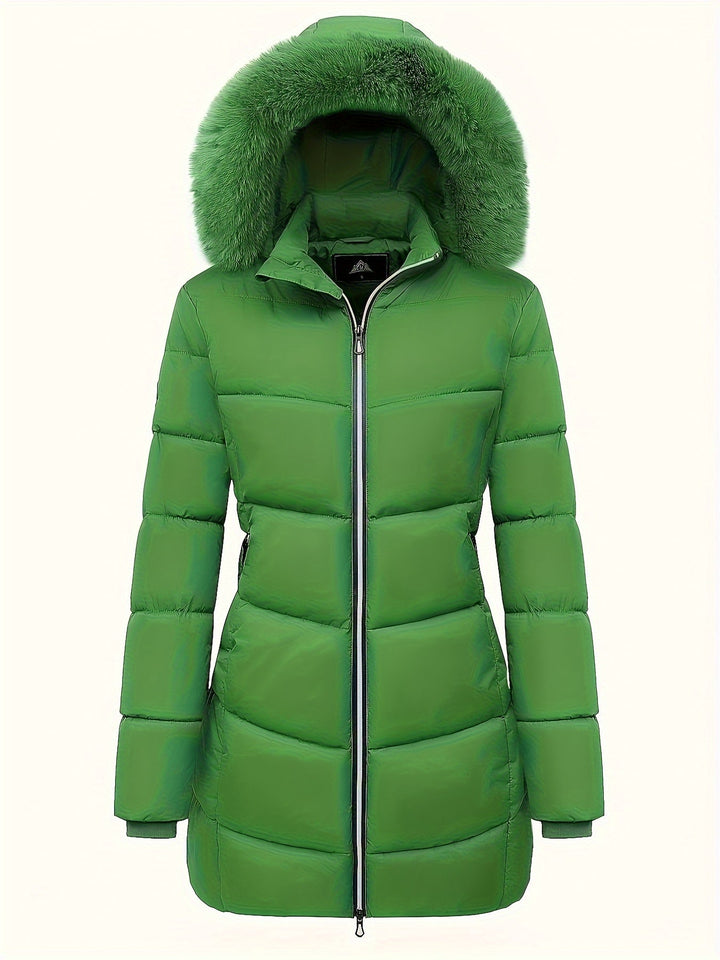 Warme Puffy Jas met Stijlvolle Details - Evelyne