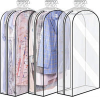 Transparante Kledinghoezen met Inzetstukken – 3-Pack Opberghoezen met Zijrits (1 Kopen, Krijg 1 GRATIS)