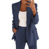 Dames Pak Set met Blazer en Pantalon in Effen Kleur - MiraSet