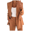 Dames Pak Set met Blazer en Pantalon in Effen Kleur - MiraSet