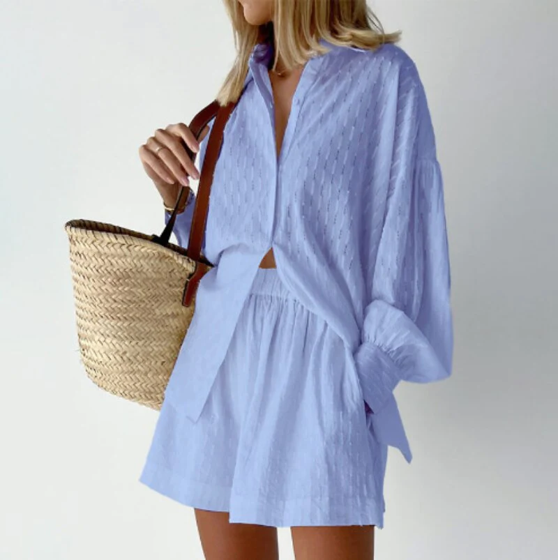 Tweedelige Dames Zomerset met Lantaarnmouwen – Nina