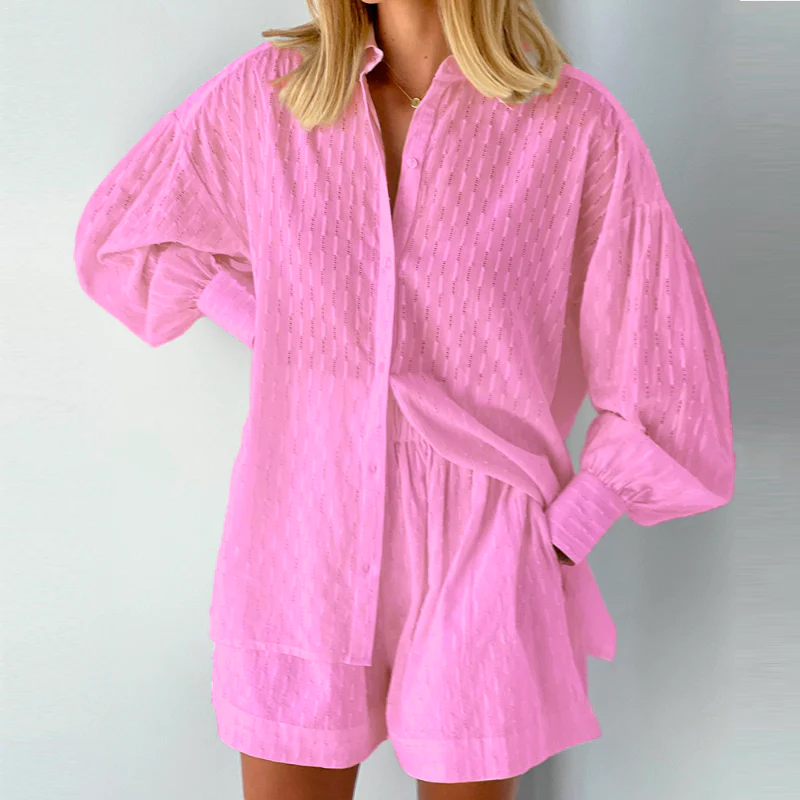 Tweedelige Dames Zomerset met Lantaarnmouwen – Nina