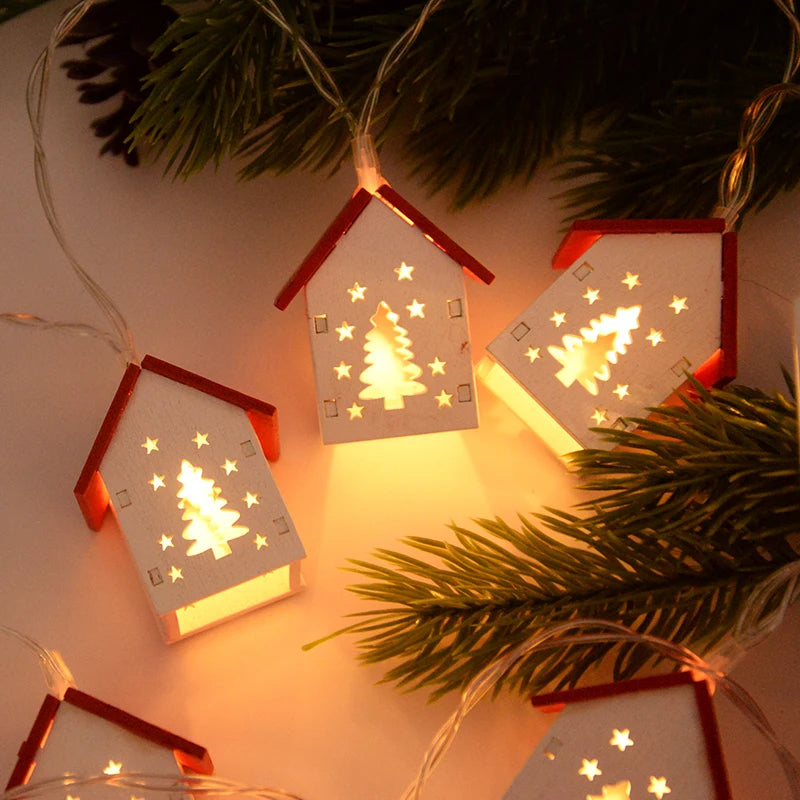 Houten Kersthuisjes Met LED Verlichting - GlowHouse