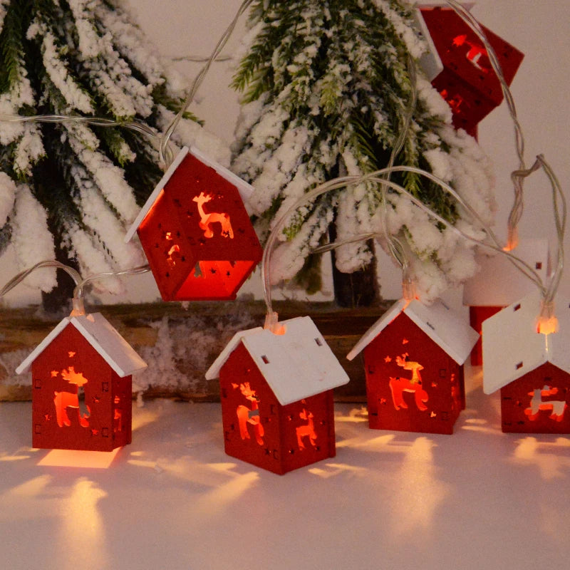 Houten Kersthuisjes Met LED Verlichting - GlowHouse
