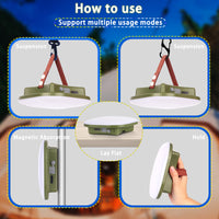 80W LED ZONNE-OPLAADBARE CAMPINGLAMP MET MAGNEET EN ZOOMFUNCTIE