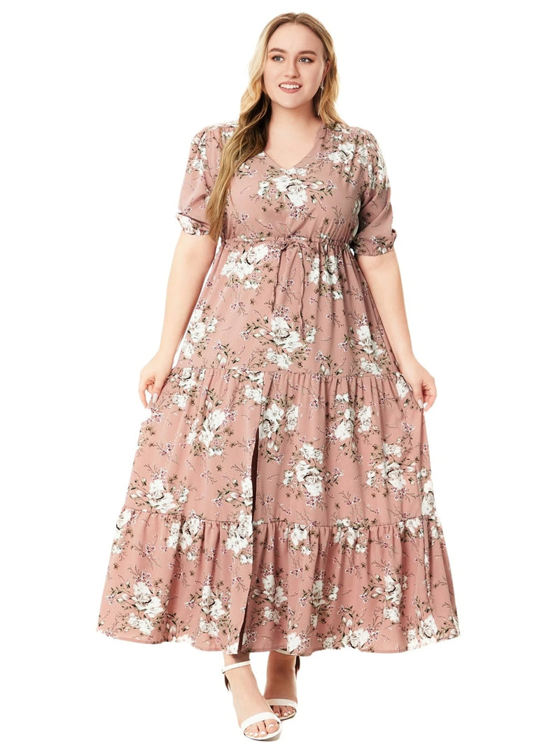 Vardi Dante™ Nikki Plus Size Jurk | Vintage & Casual