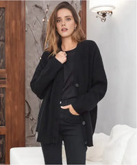 Dames Kasjmier Vest met V-hals – Sylvie