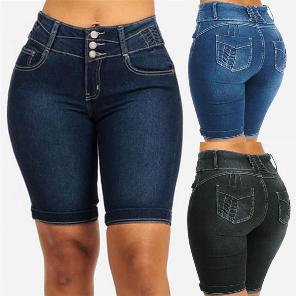 Vardi Dante™ Valeria Plus Size Denim Short | Flatterend & Vintage