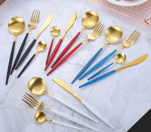 24-Delig RVS Goud-Zilver Luxe Bestek - RoyalGlow