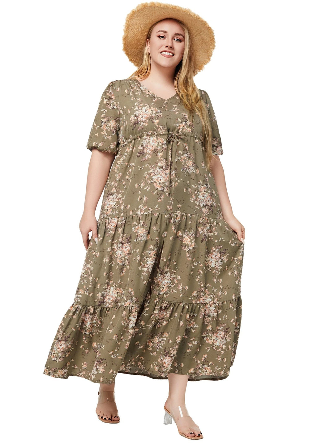Vardi Dante™ Nikki Plus Size Jurk | Vintage & Casual