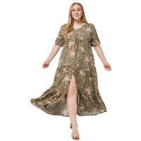 Vardi Dante™ Nikki Plus Size Jurk | Vintage & Casual