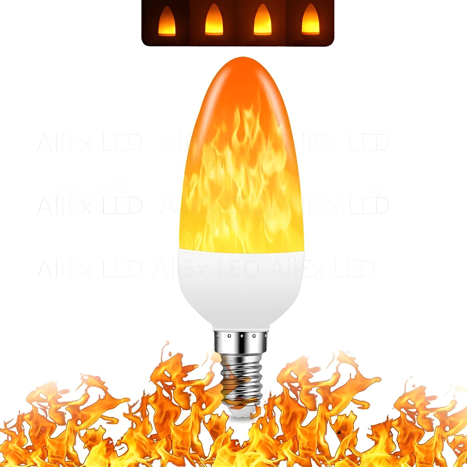 USB LED FLAME EFFECT LAMP - 9W SIMULATED FLAME BULB