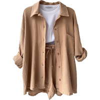 Ademend katoen co-ord-set voor dames – Maris