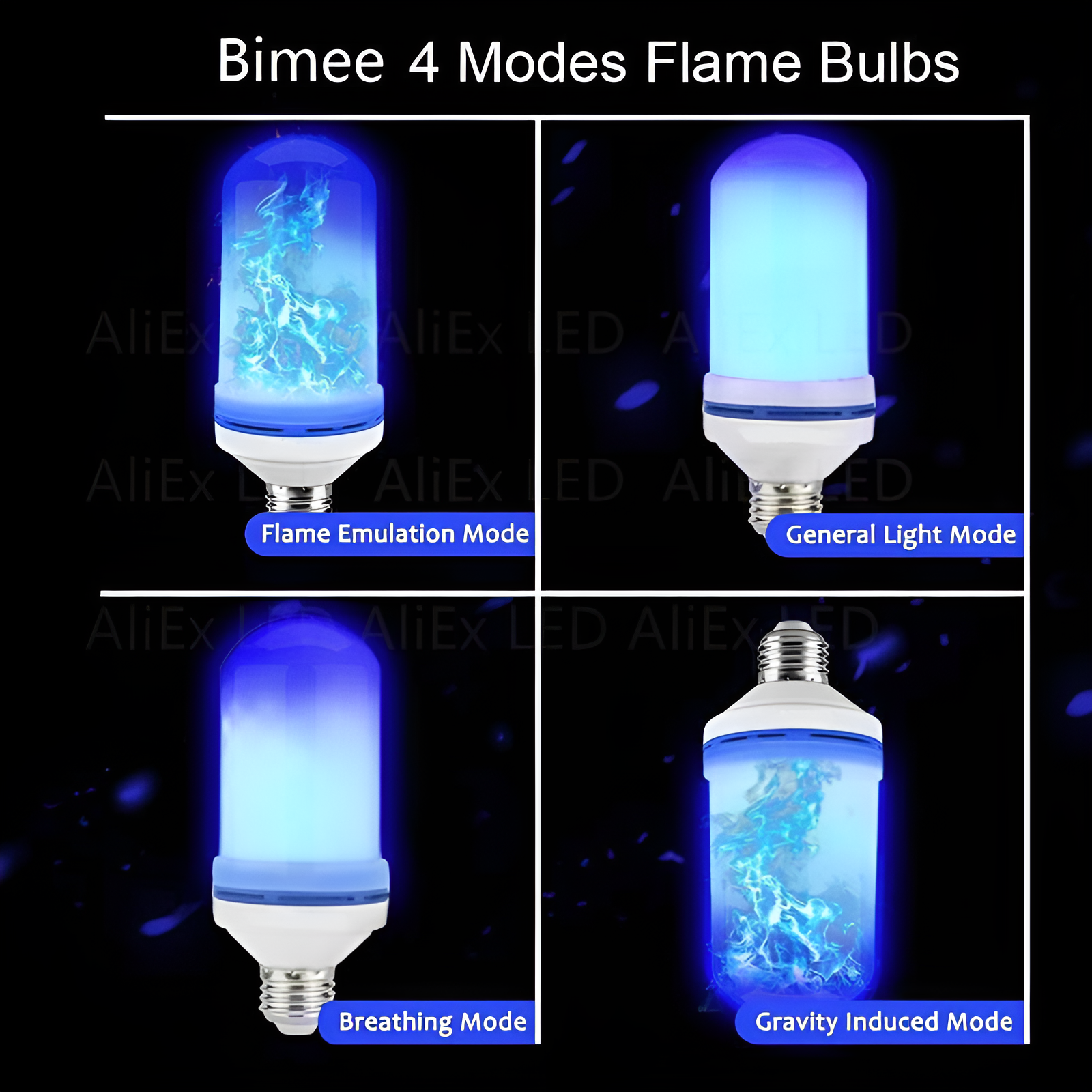 USB LED FLAME EFFECT LAMP - 9W SIMULATED FLAME BULB