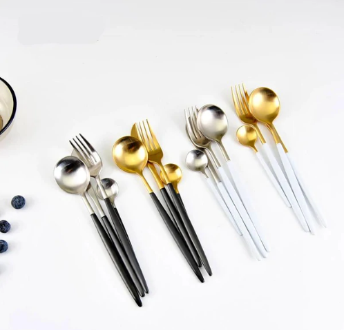 24-Delig RVS Goud-Zilver Luxe Bestek - RoyalGlow