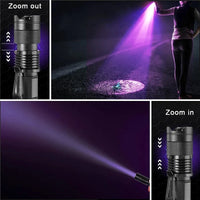 LED UV ZAKLAMP - ULTRAVIOLET INSPECTIELAMP VOOR HUISDIER URINEVLEKKEN EN STAIN DETECTIE