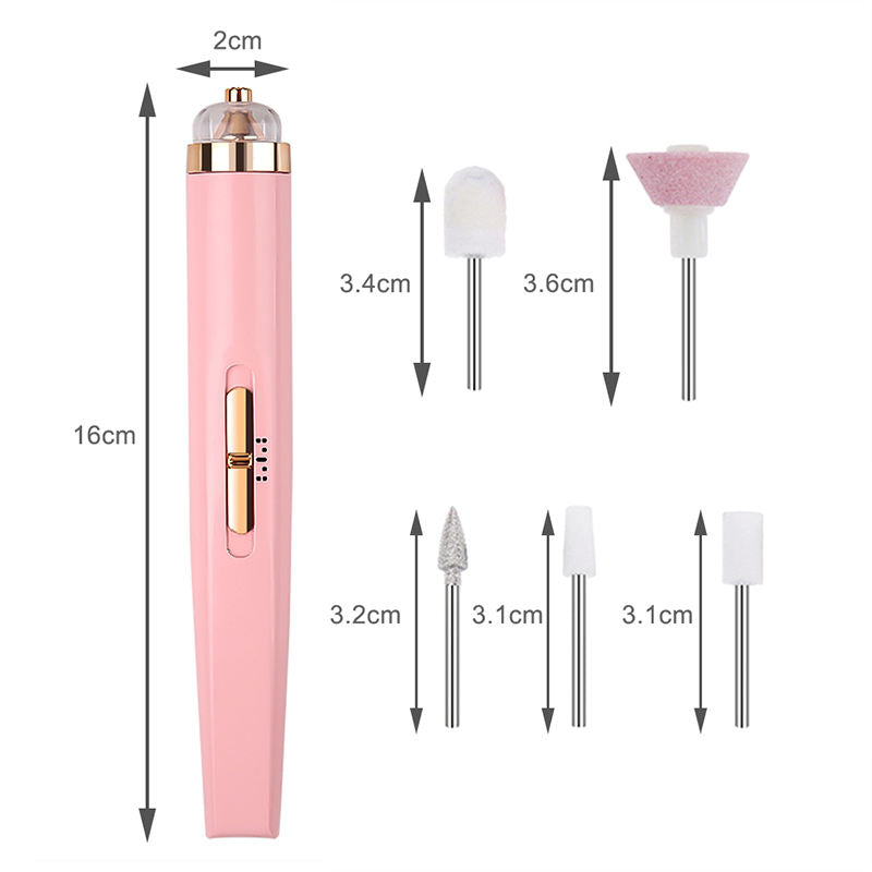 5-IN-1 ELEKTRISCH NAGEL POLIJSTAPPARAAT – DRAAGBARE MANICURE TOOL MET LICHT