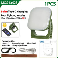 80W LED ZONNE-OPLAADBARE CAMPINGLAMP MET MAGNEET EN ZOOMFUNCTIE