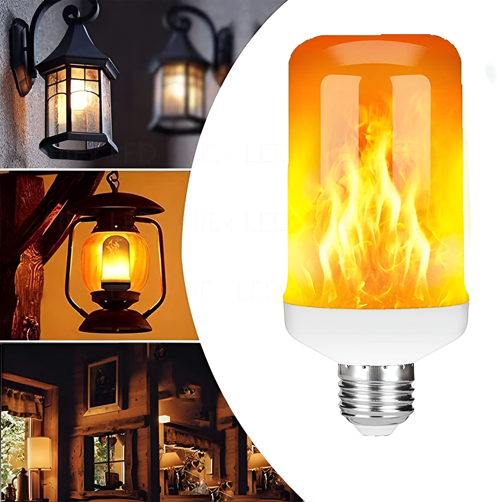 USB LED FLAME EFFECT LAMP - 9W SIMULATED FLAME BULB