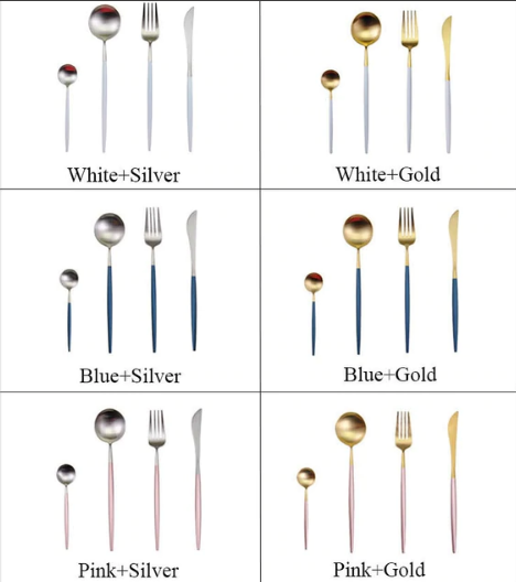 24-Delig RVS Goud-Zilver Luxe Bestek - RoyalGlow