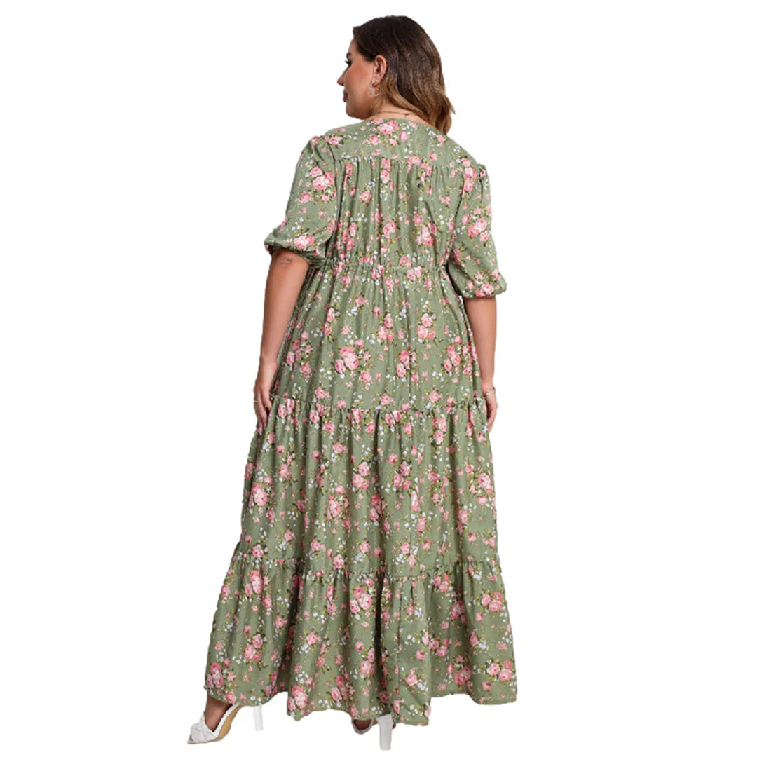 Vardi Dante™ Nikki Plus Size Jurk | Vintage & Casual