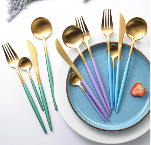 24-Delig RVS Goud-Zilver Luxe Bestek - RoyalGlow