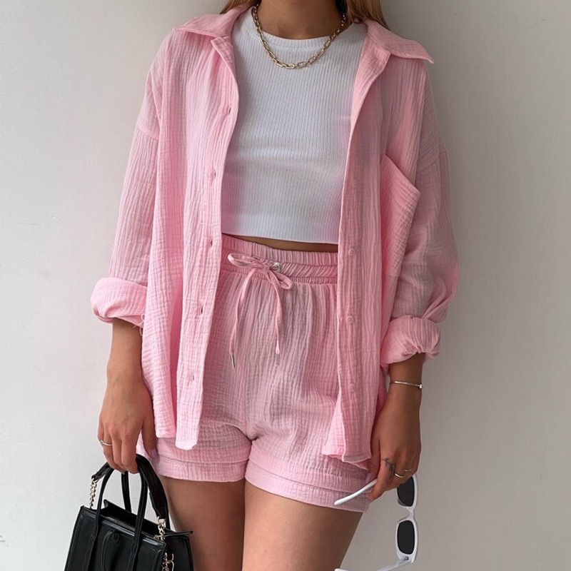 Trendy Katoenen Zomerset Dames – Faylin